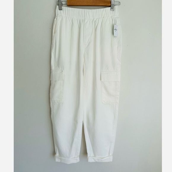 NWT • Gap • Mid Rise Twill Cargo Pants in New Off White - Picture 6 of 11